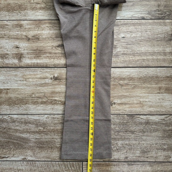 Vintage Sears Perma Prest Pants Brown Flat Front Slacks - Picture 6 of 8